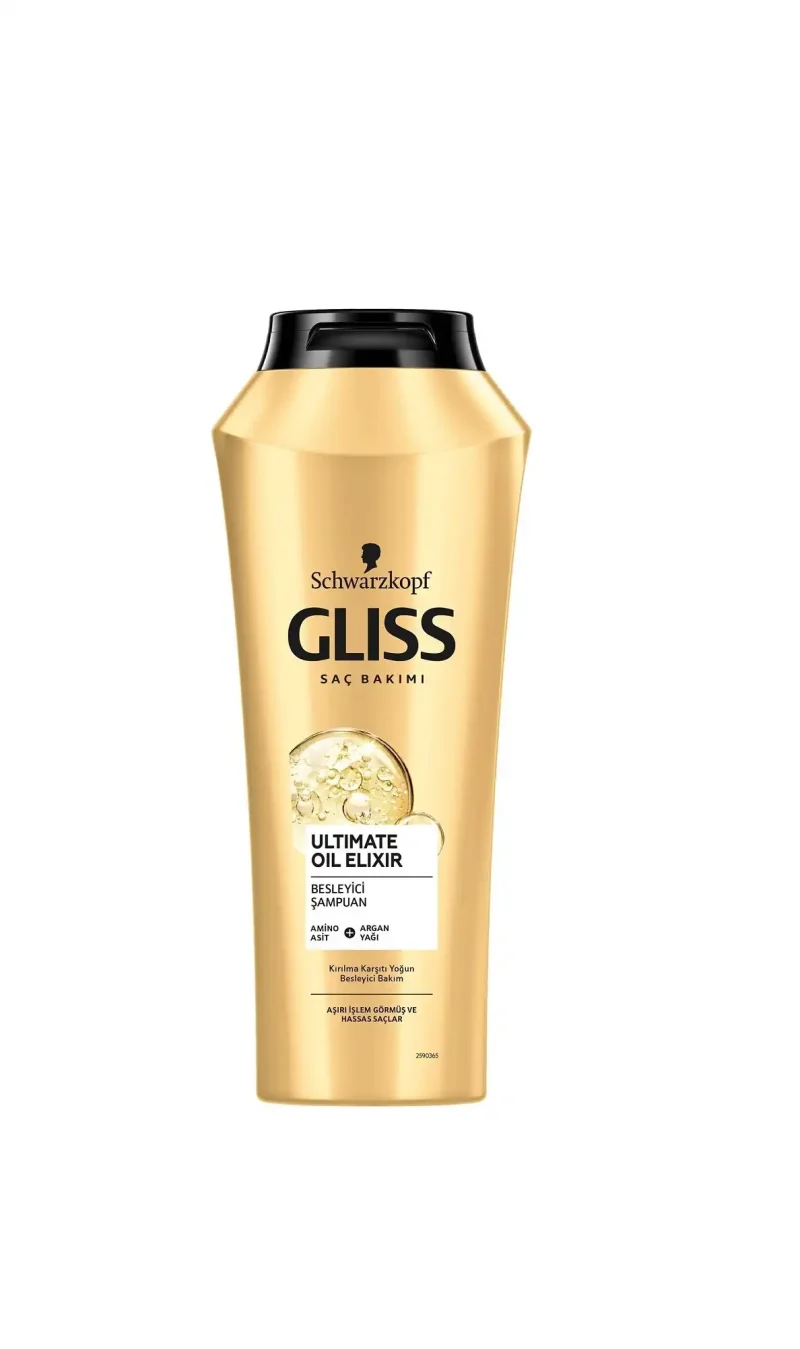 شامپو گلیس GLISS مدل ULTIMATE OIL ELIXIR مناسب موهای حساس و آسیب دیده