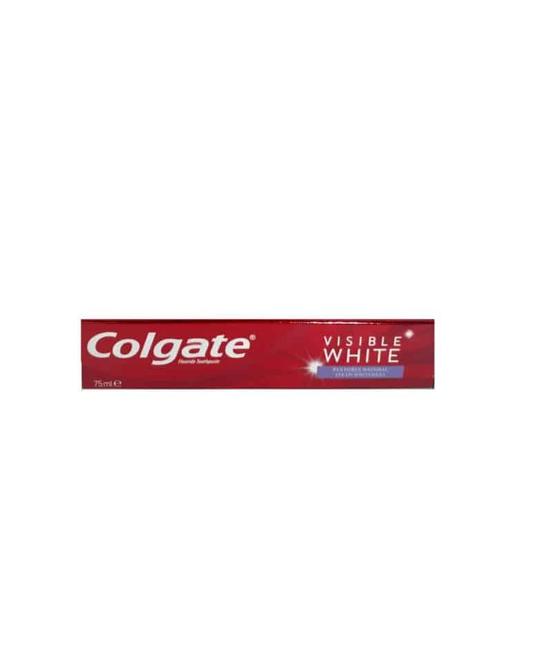 خمیر دندان کولگیت COLGATE مدل VISIBLE WHITE سری FLUORIDE TOOTHPASTE