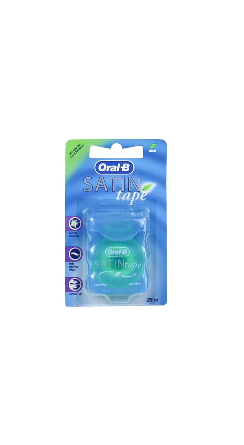 نخ دندان اورال بی ORAL-B مدل SATIN TAPE با طعم نعنا طول 25 متر