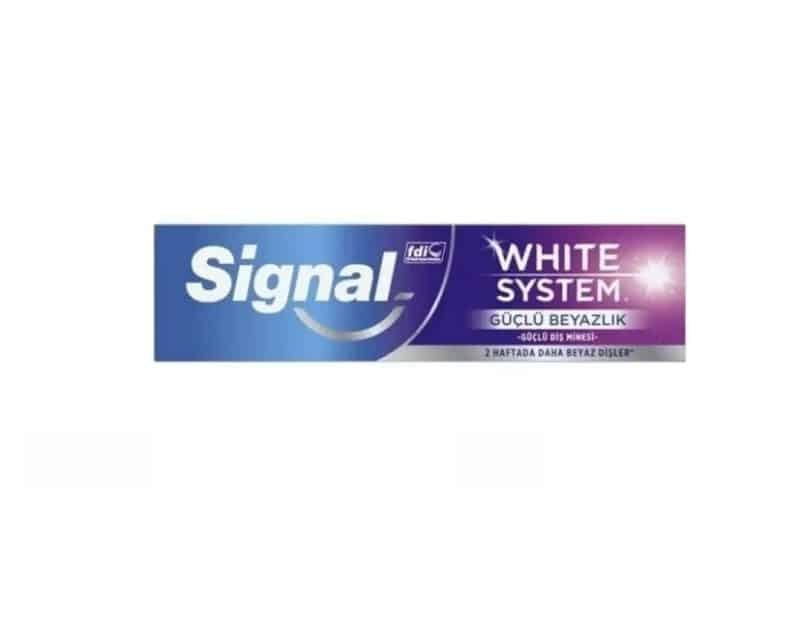 خمیردندان سفیده کننده سیگنال SIGNAL مدل WHITE SYSTEM GUCLU BEYAZLIK