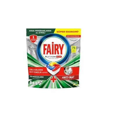 قرص ماشین ظرفشویی فایری FAIRY مدل PLATINUM PLUS بسته 75 عددی