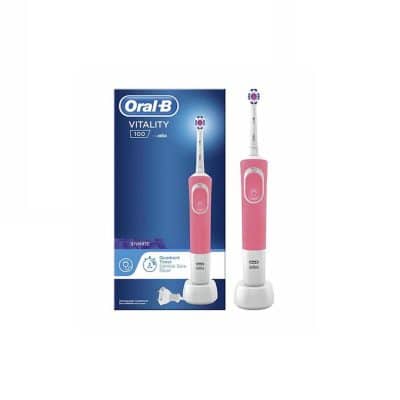 مسواک برقی اورال بی ORAL-B مدل VITALITY 100 3D WHITE رنگ صورتی