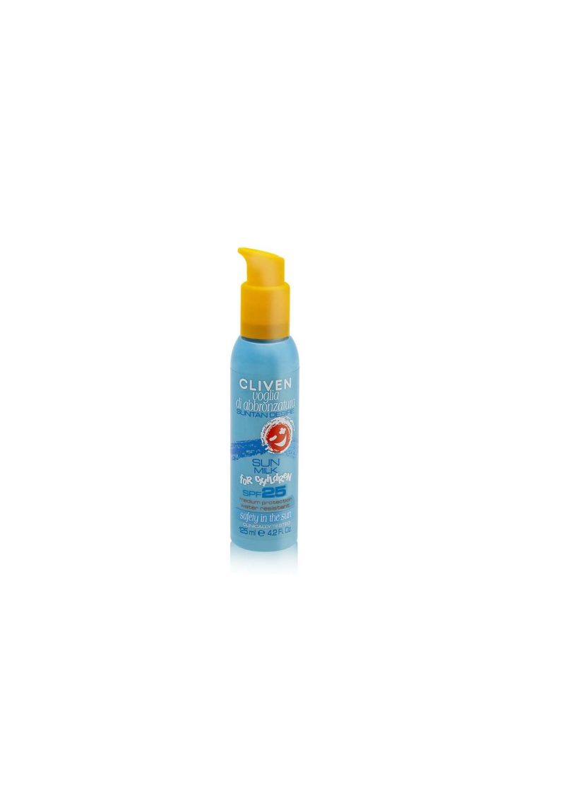 شیر ضد آفتاب کودکان کلیون CLIVEN مدل VOGLIA DI ABBRONZATURA با SPF25