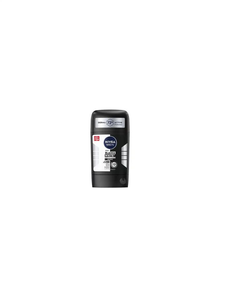 مام استیکی مردانه نیوآ NIVEA مدل BLACK & WHITE ORIGINAL 72H
