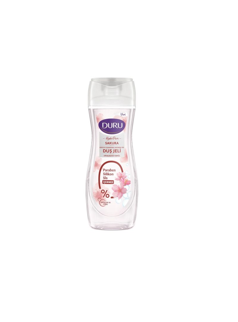 شامپو بدن دورو DURU سری HYDRO PURE مدل SAKURA حاوی عصاره میسلار با رایحه شکوفه گیلاس