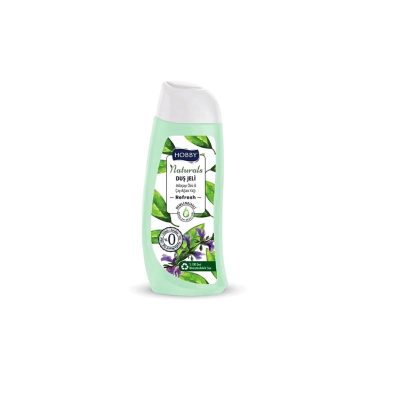 شامپو بدن هوبی HOBBY سری NATURALS مدل REFRESH حاوی عصاره مریم گلی و روغن درخت چای