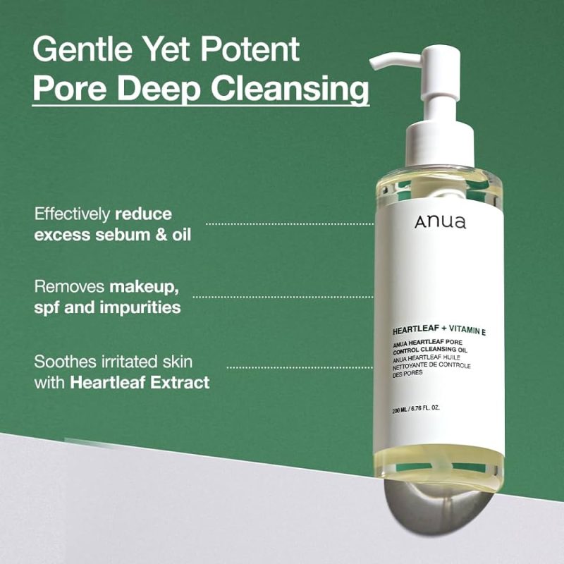 روغن پاکسازی آنوا Anua مدل Heartleaf + vitamin E