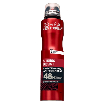 اسپری دئودورانت لورال Loreal مردانه مدل Stress Resist حجم 250 میل