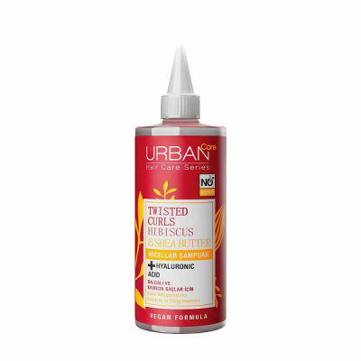 شامپو میسلار مناسب موهای فر و حالت دار اوربن کر Urban Care حاوی Twisted Curls Hibiscus & Shea Butter حجم 340 میل