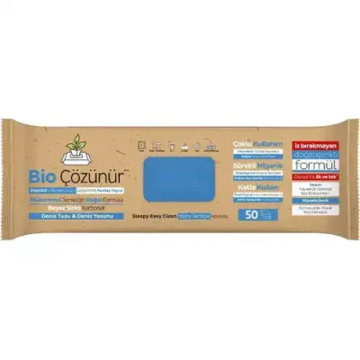دستمال مرطوب گیاهی پاک کننده جرمگیر سطوح اسلیپی Sleepy بسته 50 عددی