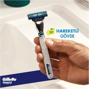 دسته ژیلت Gillete مدل Mach 3 Turbo دارای دو یدک