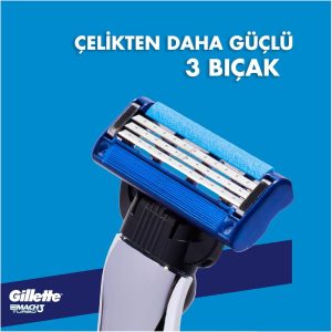 دسته ژیلت Gillete مدل Mach 3 Turbo دارای دو یدک