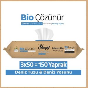 دستمال مرطوب گیاهی پاک کننده جرمگیر سطوح اسلیپی Sleepy بسته 50 عددی