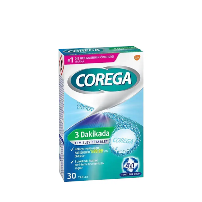 قرص جرمگیر دندان مصنوعی کورگا Corega بسته 30 عددی