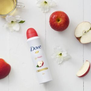اسپری ضد تعریق زنانه داو Dove مدل Apple And White Tea Scent حجم 250 میل
