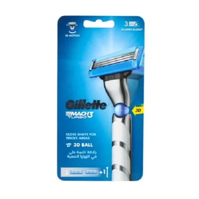 دسته ژیلت Gillete مدل Mach 3 Turbo دارای دو یدک
