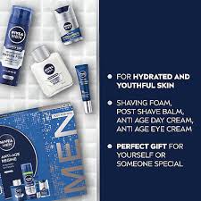 ست مردانه ضد پیری نیوا Nivea حاوی کرم مرطوب کننده و کرم آبرسان بسته 4 تایی