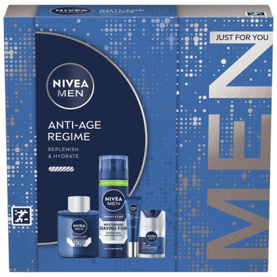 ست مردانه ضد پیری نیوا Nivea حاوی کرم مرطوب کننده و کرم آبرسان بسته 4 تایی