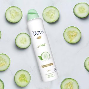 اسپری ضد تعریق زنانه داو Dove مدل Cucumber And Green Tea حجم 250 میل