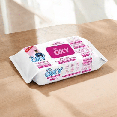 دستمال مرطوب همه کاره مستر اوکسی Mr.Oxy رایحه شکوفه های گیلاس بسته 100 عددی