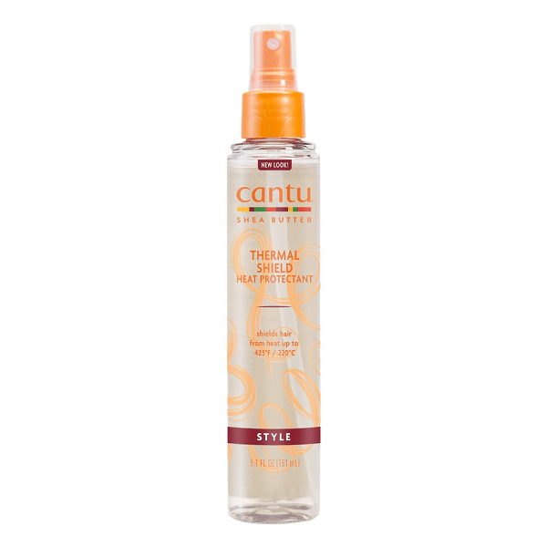 cantu-curly-hair-heat-protectant-spray-121ml-rozshoparas اسپری ضد حرارت مخصوص موهای فر کنتو Cantu حاوی شی باتر حجم 121 میل