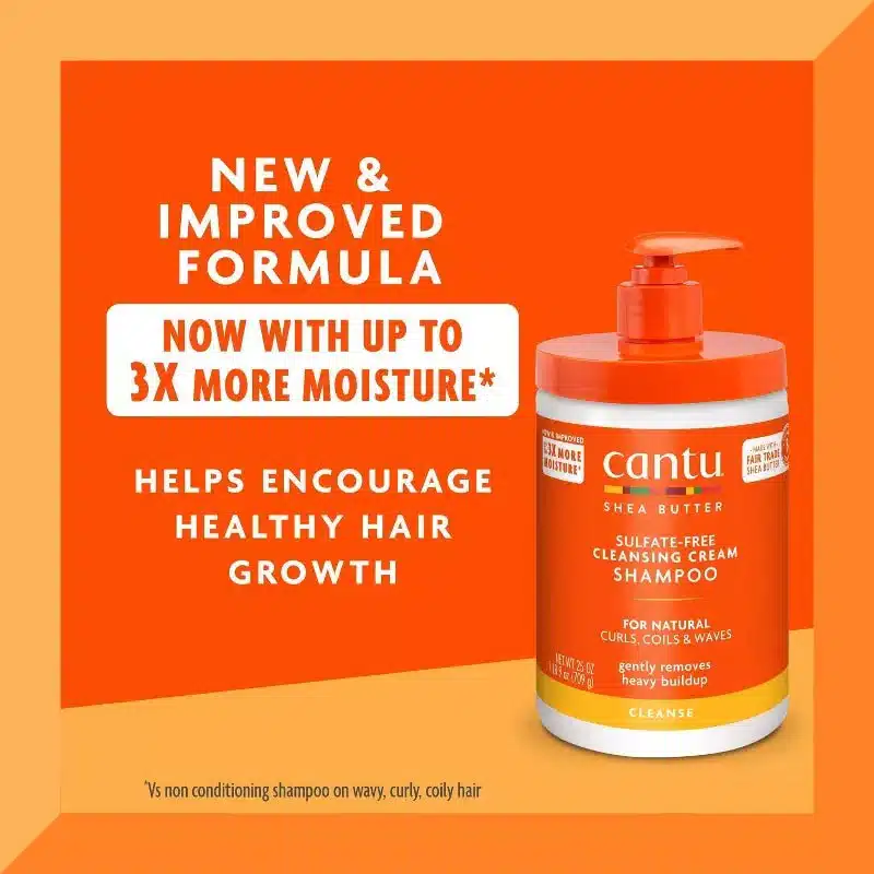 شامپو مخصوص موهای فر کنتو Cantu حاوی شی باتر حجم 709 گرم