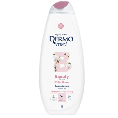 شامپو بدن درمومد Dermomed رایحه گل های سفید حجم 750 میل