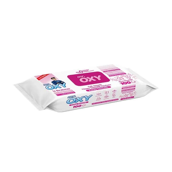 دستمال مرطوب همه کاره مستر اوکسی Mr.Oxy رایحه شکوفه های گیلاس بسته 100 عددی