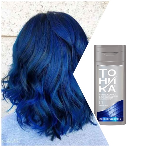 شامپو رنگ تونیکا Tohnika رنگ آبی پررنگ شماره 3.1 حجم 150 میل