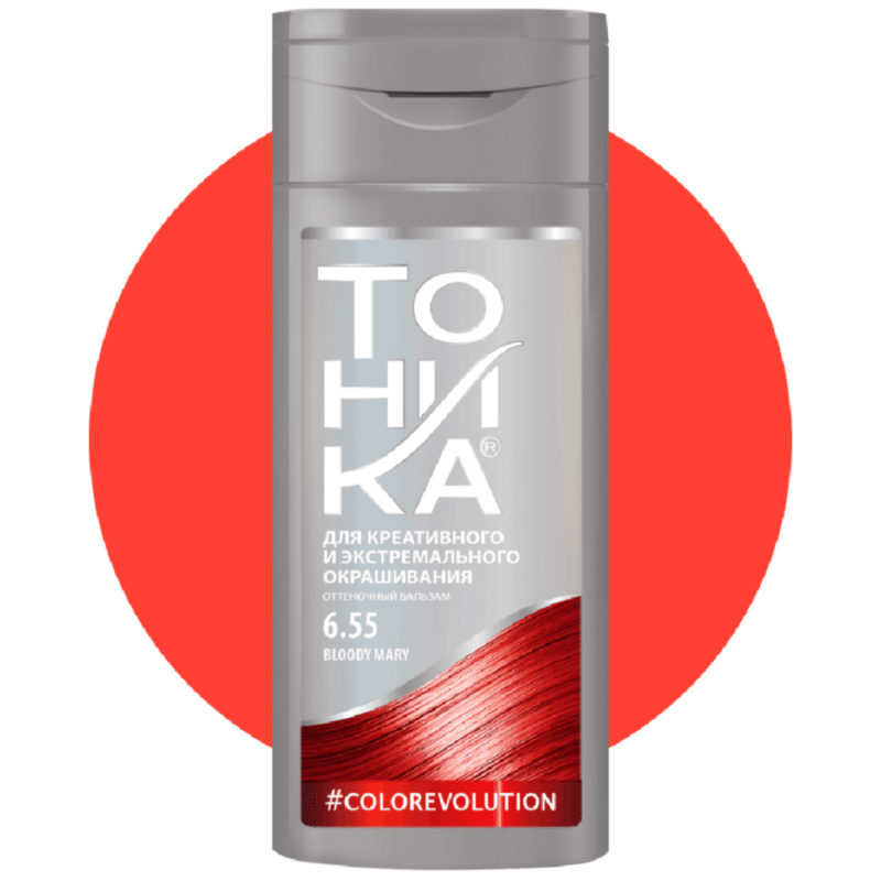 شامپو رنگ تونیکا Tohnika رنگ قرمز خونی شماره 6.55 حجم 150 میل