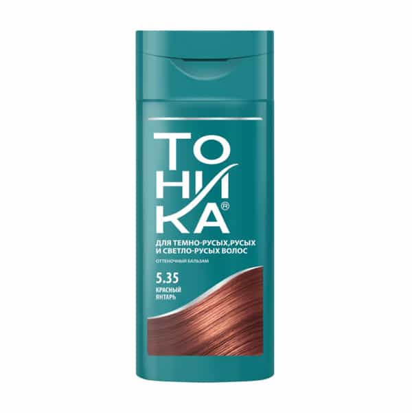 تونیکا-شامپو-رنگساژ-قرمز-کهربایی-5 شامپو رنگ تونیکا Tohnika رنگ قرمز کهربایی شماره 5.35 حجم 150 میل