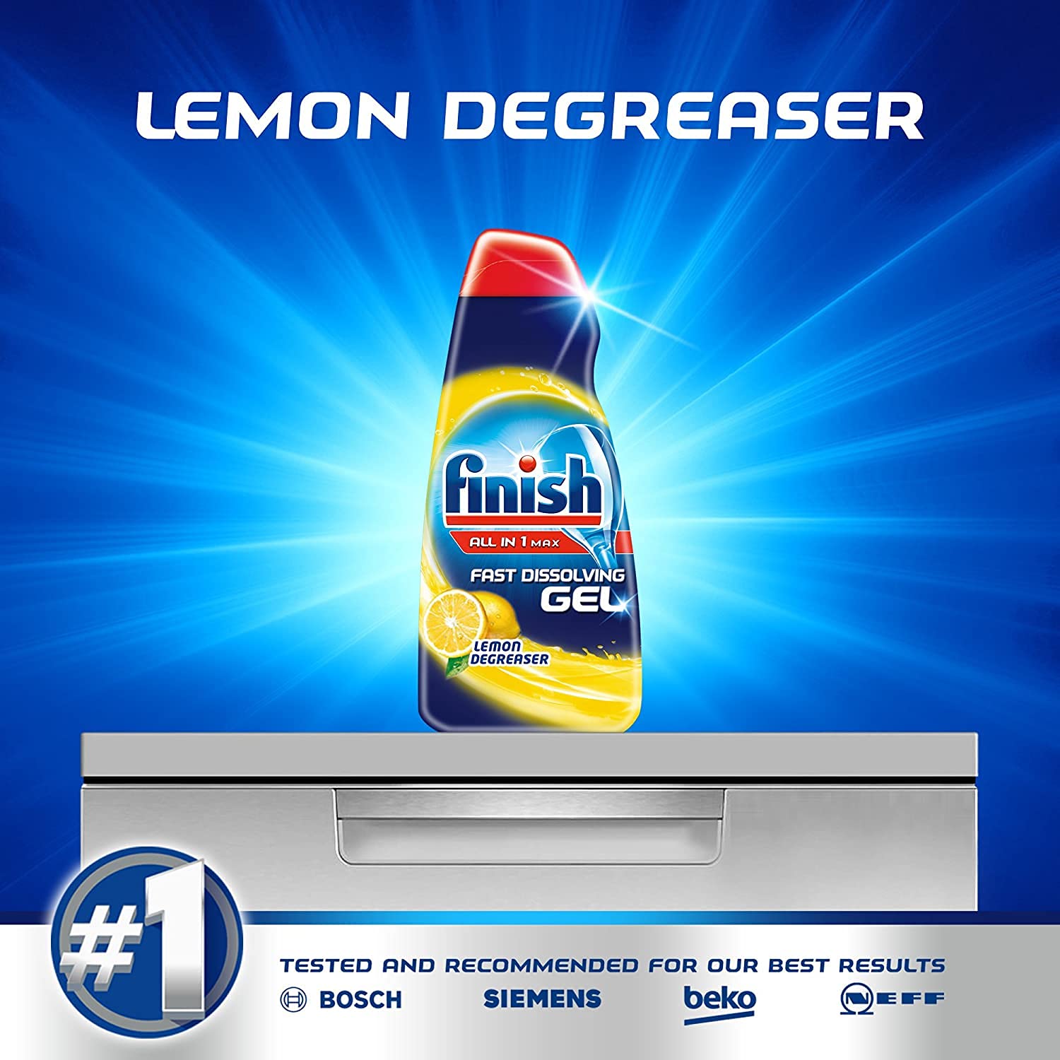 ژل ظرفشویی فینیش Finish حجم 940 میل 42 بار مصرف