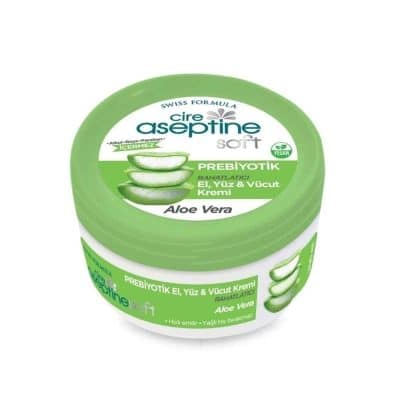 كرم مرطوب كننده دست و صورت آسپتین Aseptine حاوى عصاره آلوئه ورا حجم ٣٠ ميل