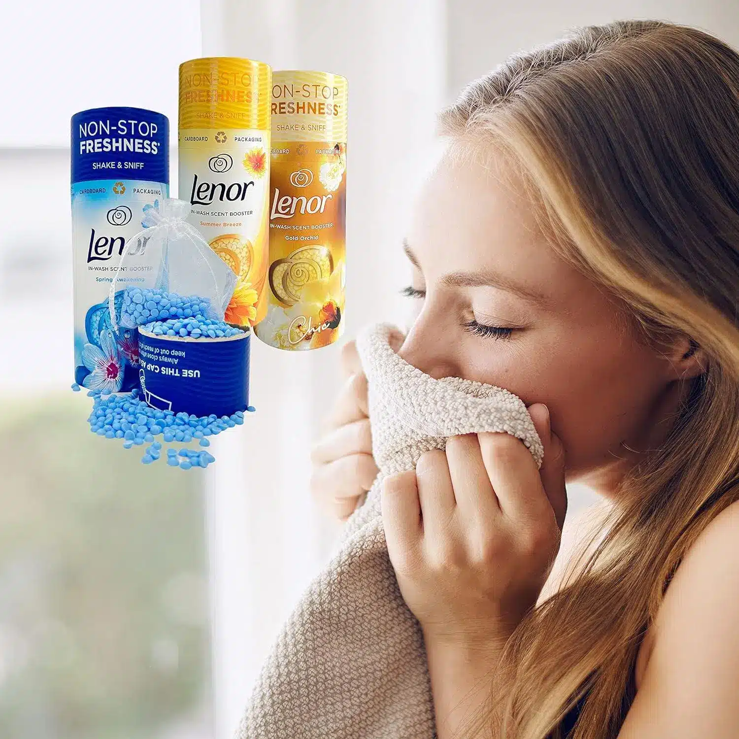 گرانول خوشبو کننده لباس لنور Lenor رایحه Summer Breeze حجم 155 گرم