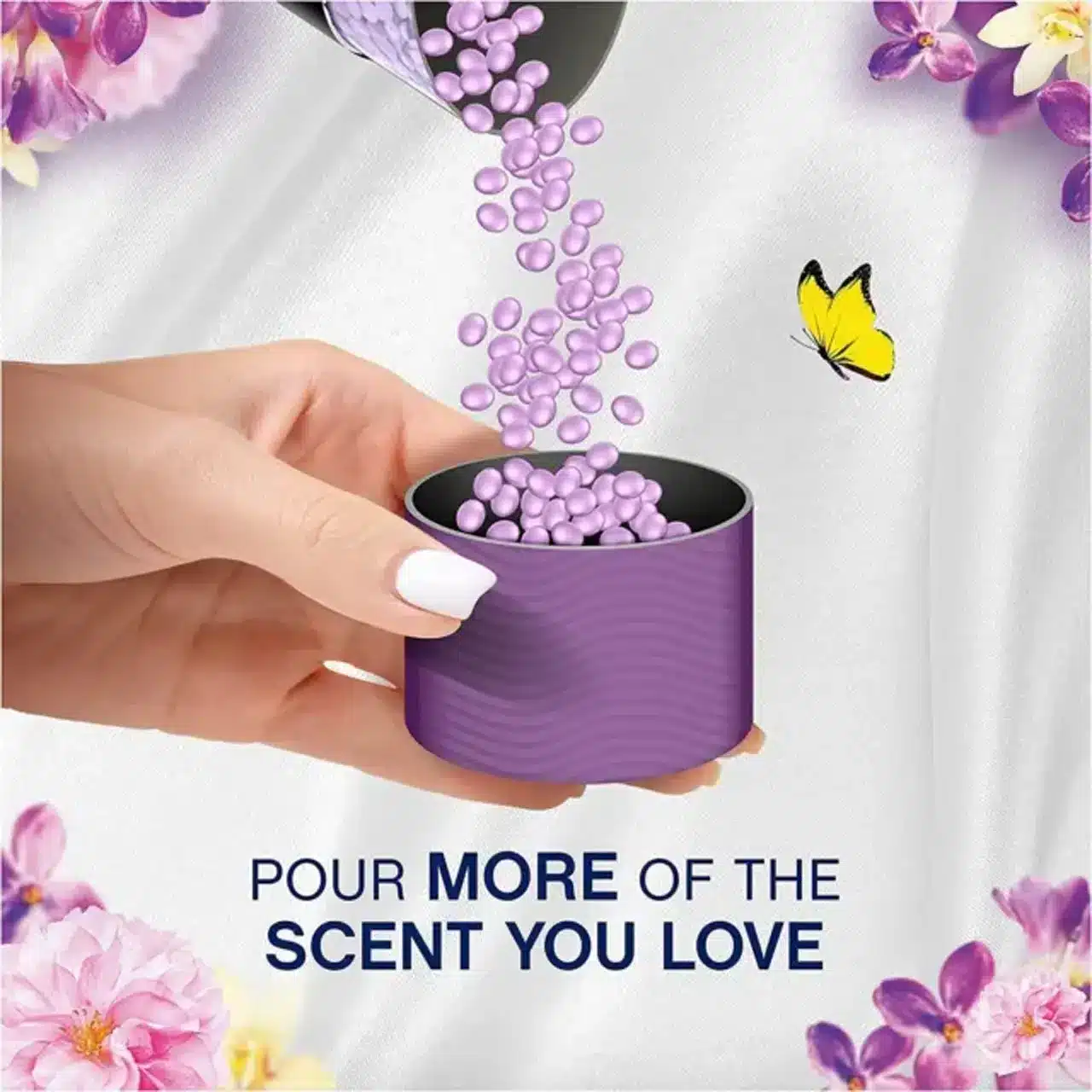 گرانول خوشبو کننده لباس لنور Lenor رایحه Exotic Bloom & Moonlight Lily حجم 155 گرم