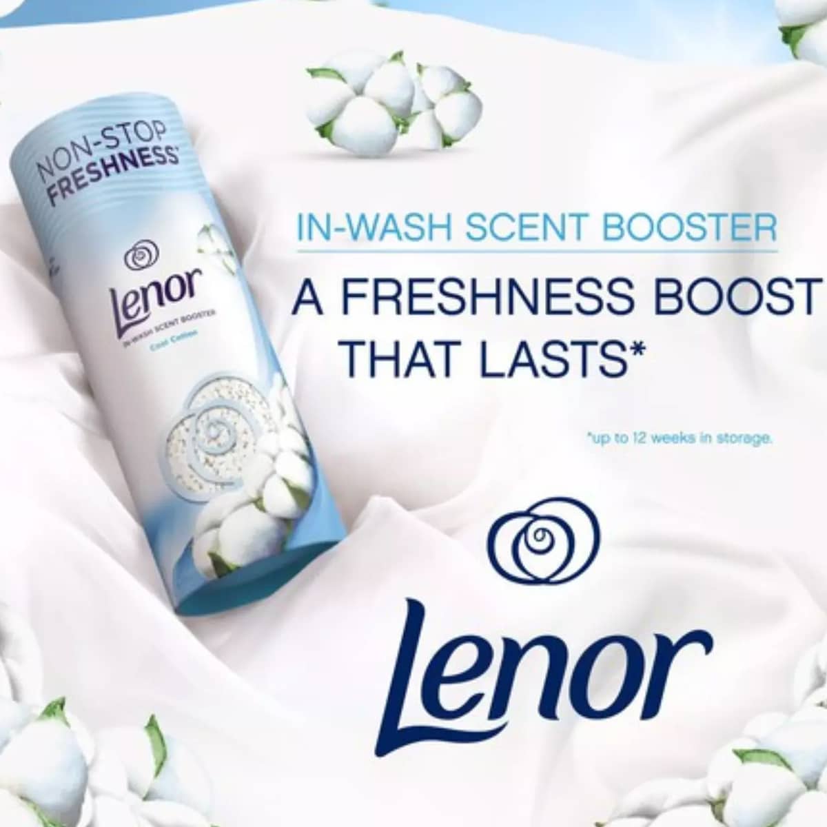 گرانول خوشبو کننده لباس لنور Lenor رایحه Cool Coton حجم 155 گرم