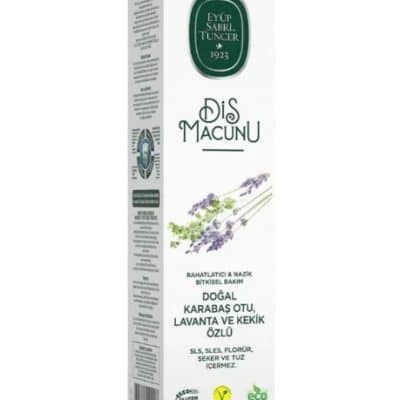 خمیر دندان ایوب صبری تونسر EYUP SABRI TUNCER با عصاره طبیعی زیره سیاه اسطوخودوس و آویشن