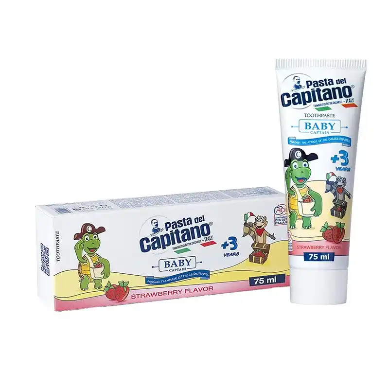 خمیر دندان کودک کاپیتانو Capitano مناسب بالای سه سال مدل Strawberry حجم 75 میل
