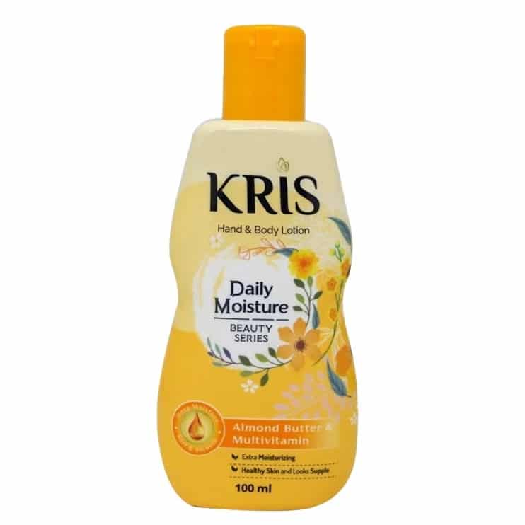 kris-body-lotion-multivitamin-almond-100ml-rozshoparas لوسیون بدن مرطوب کننده کریس Kris حاوی مولتی ویتامین و کره بادام حجم ۱۰۰ میل