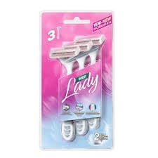 ژیلت دو تیغ زنانه دربی DERBY بسته 3 عددی با جنس تیغه پلاتینیوم