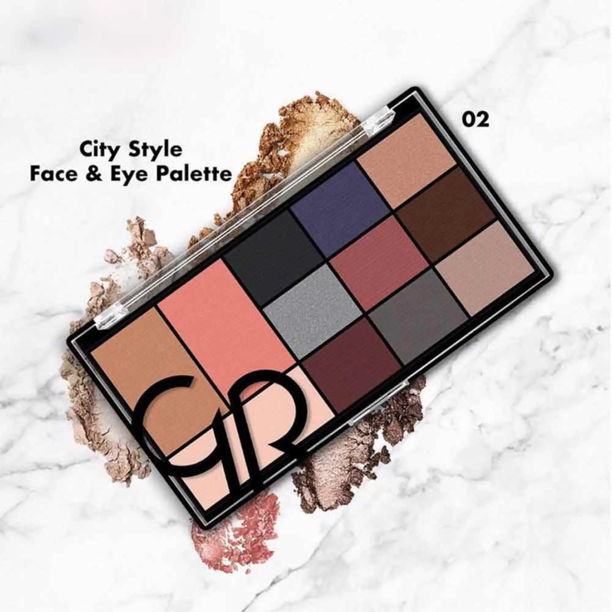 پالت سایه برنزر و هایلایتر گلدن رز Golden Rose رنگ Warm Nude