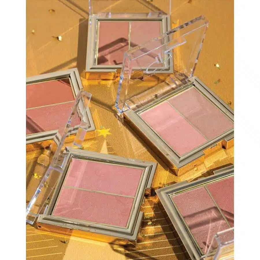 پالت رژ گونه پودری دوتایی گلدن رز Golden Rose رنگ Warm Pearl شماره 05