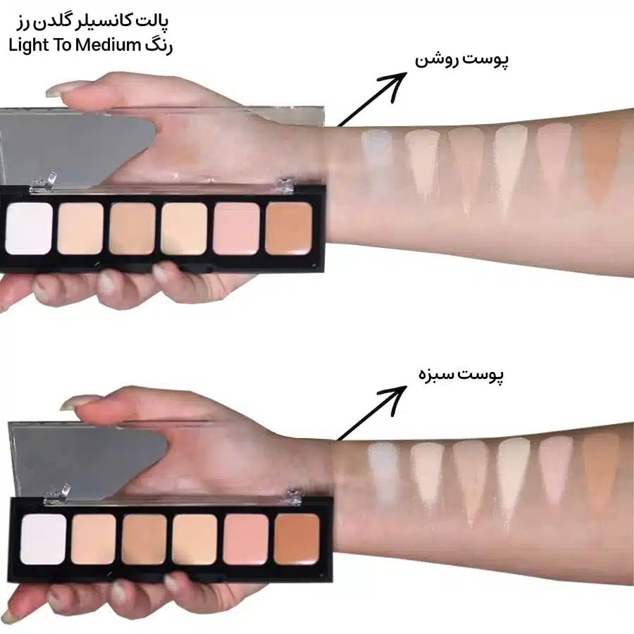 پالت کانسیلر گلدن رز Golden Rose مدل Light To Medium 01