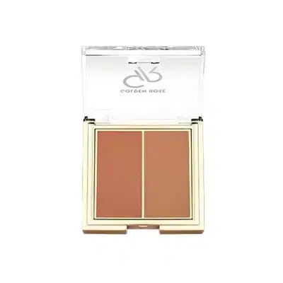 پالت رژ گونه پودری دوتایی گلدن رز Golden Rose رنگ Rosy Bronze شماره 03