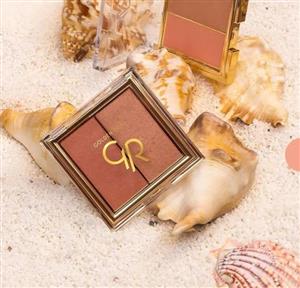 پالت رژ گونه پودری دوتایی گلدن رز Golden Rose رنگ Warm Pearl شماره 05