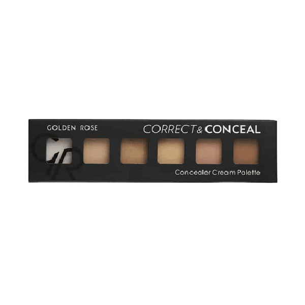 golden-rose-concealer-palette-light-to-medium-01-rozshoparas پالت کانسیلر گلدن رز Golden Rose مدل Light To Medium 01