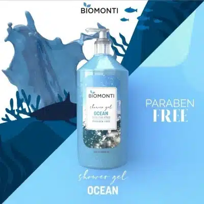 مشخصات-خرید-قیمت-فروش-شامپو -بدن بیومونتی-فاقد پارابن و سولفات -با رایحه اقیانوس-حجم 1000میل