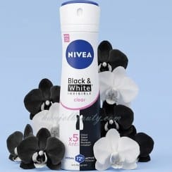 اسپری ضد تعریق نیوآ Nivea مدل Black & White رايحه Clear حجم 200 ميل