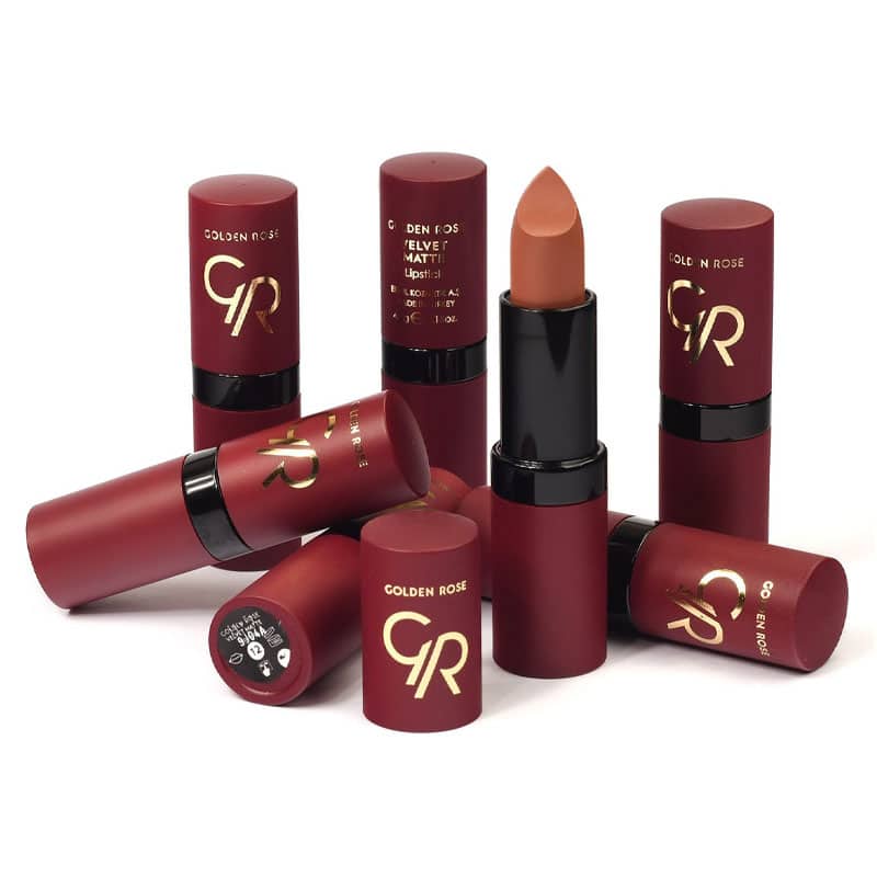 رژ لب جامد مات و مخملی گلدن رز Golden Rose شماره 11