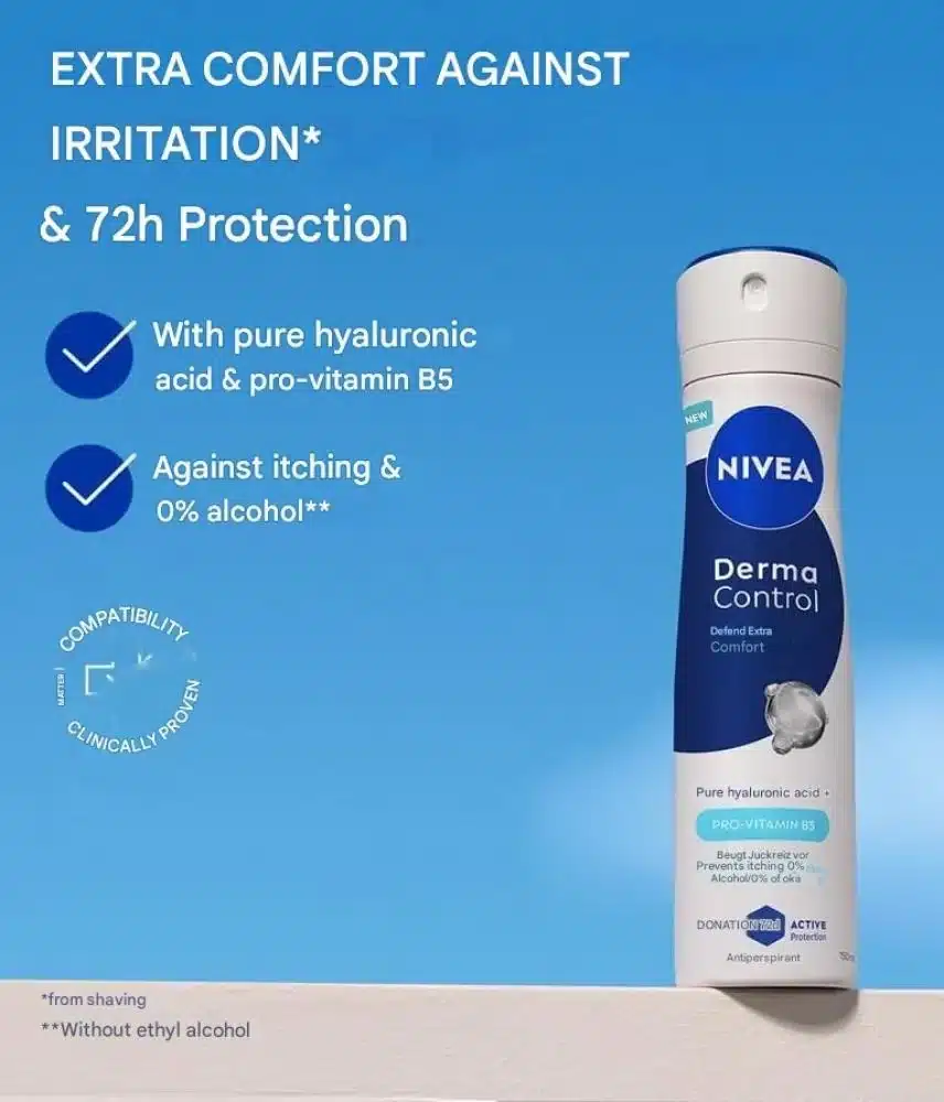اسپری ضد تعریق نیوآ Nivea مدل Derma Control حجم 200 ميل
